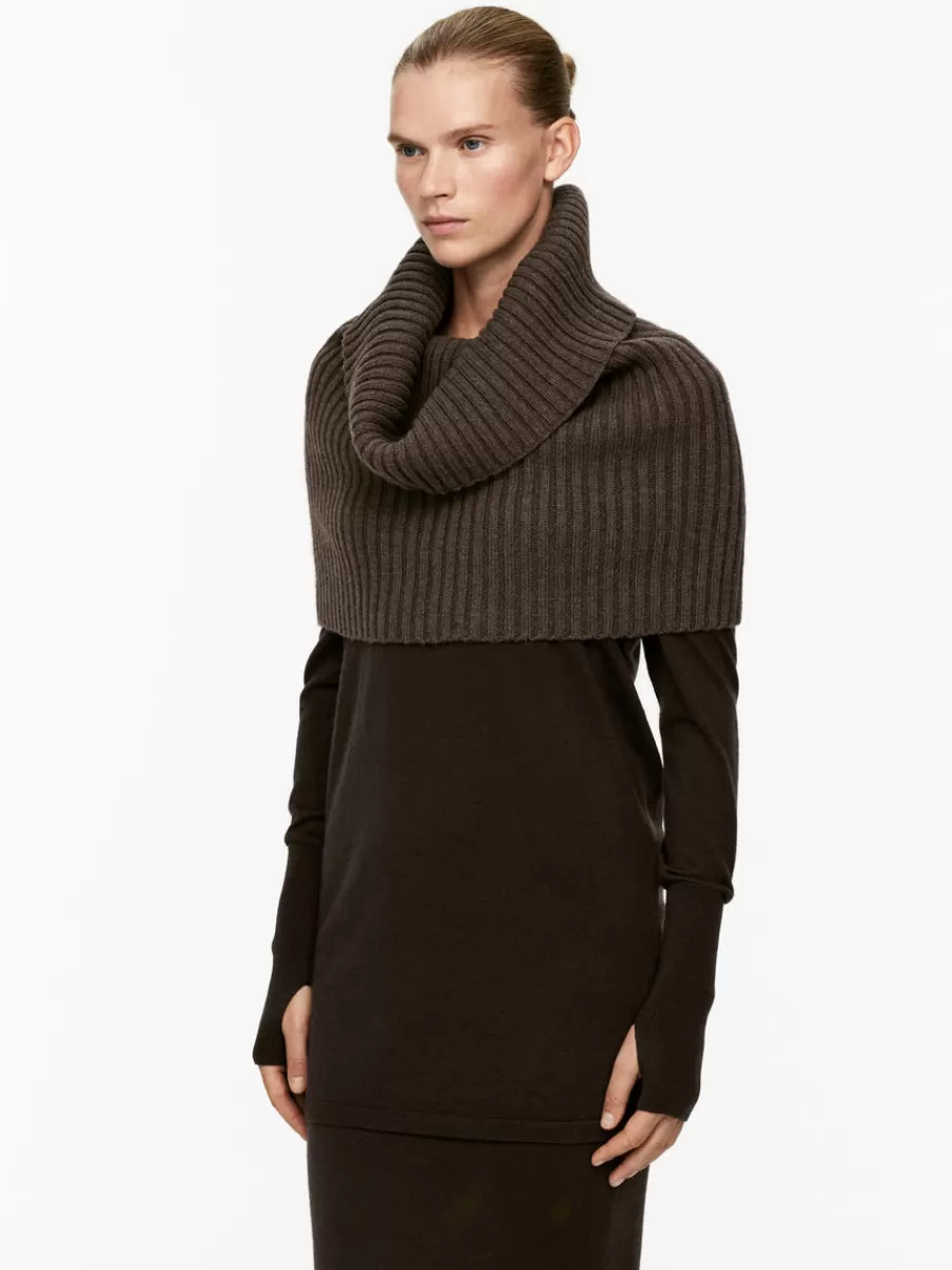 Fashion ARKET Nativa Rib Wool Collar Mole