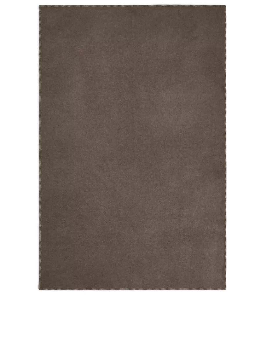 Hot ARKET Nativa Wool Blanket Dark Mole