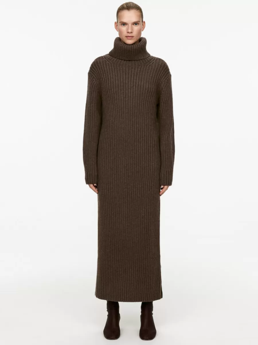 New ARKET Nativa Wool Dress Mole