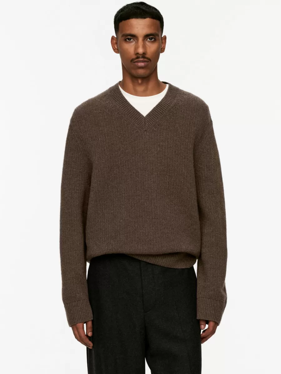 Cheap ARKET Nativa Wool Jumper Brown