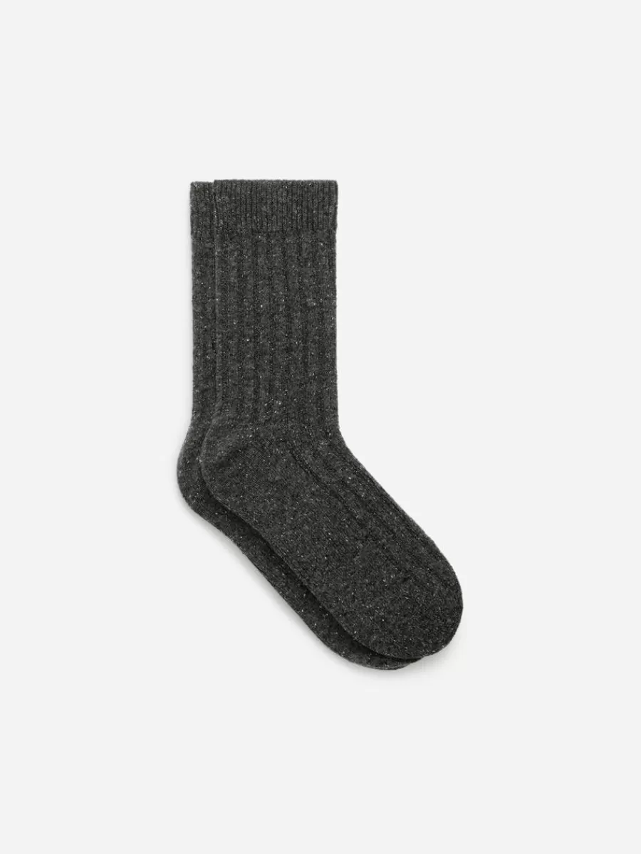 Sale ARKET Neps Socks Dark Grey