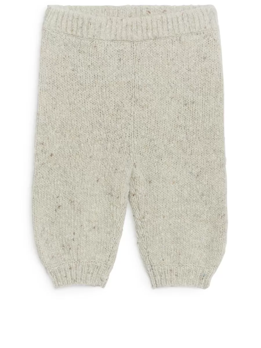 Discount ARKET Neps Wool -Blend Trousers Beige Melange