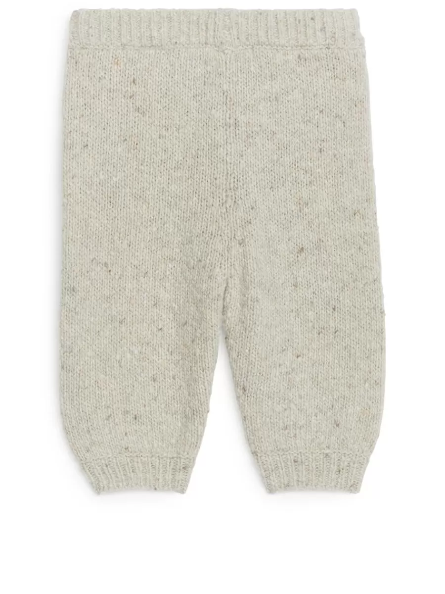 Discount ARKET Neps Wool -Blend Trousers Beige Melange
