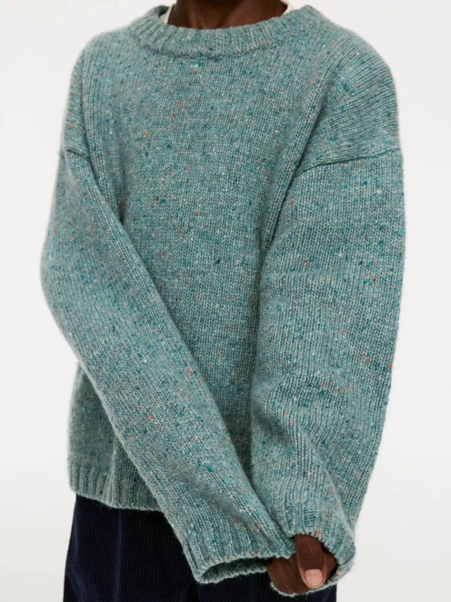 Flash Sale ARKET Neps Wool-Blend Jumper Green/Blue