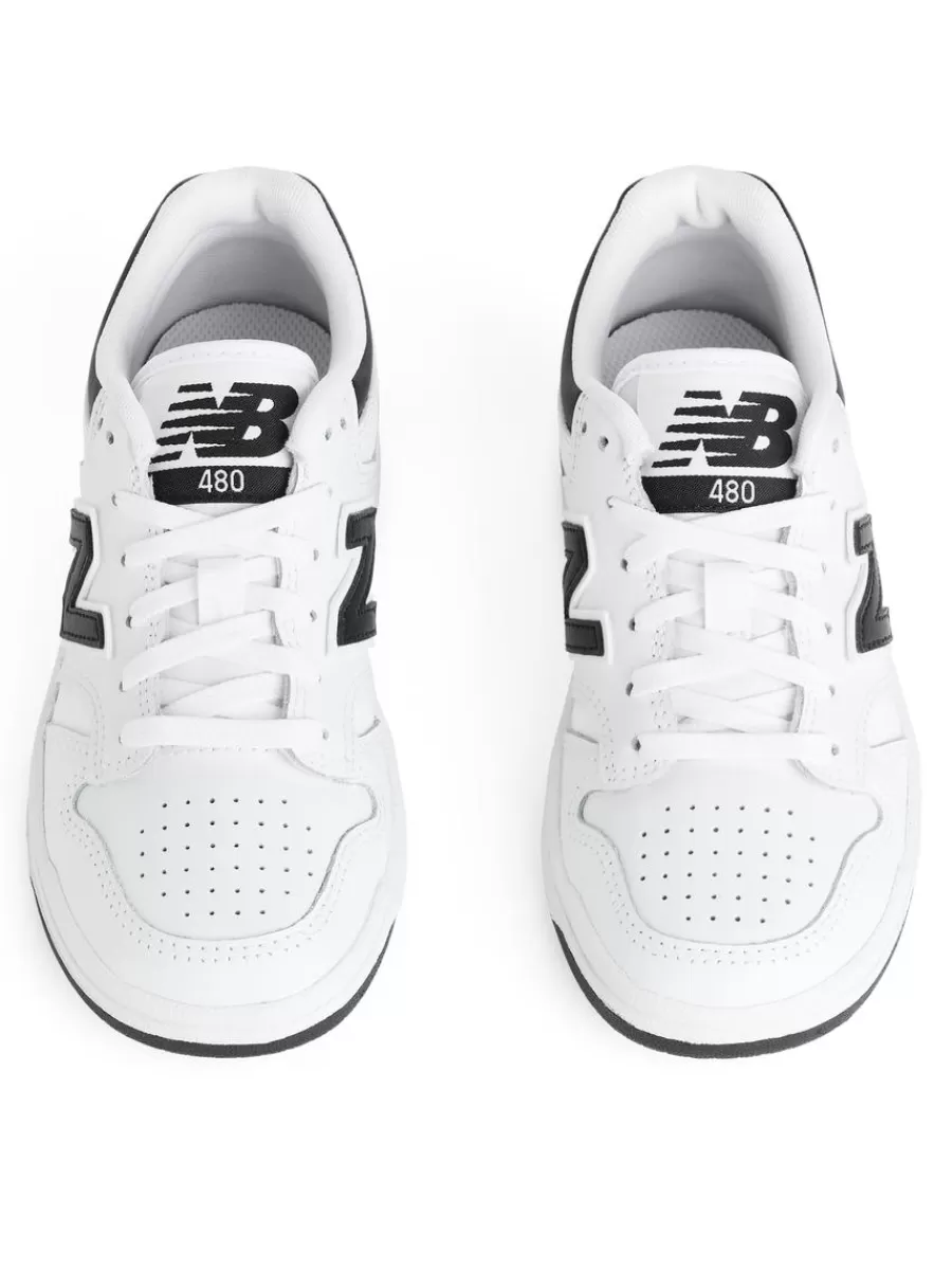Cheap ARKET New Balance 480 Youth Trainers White/Black