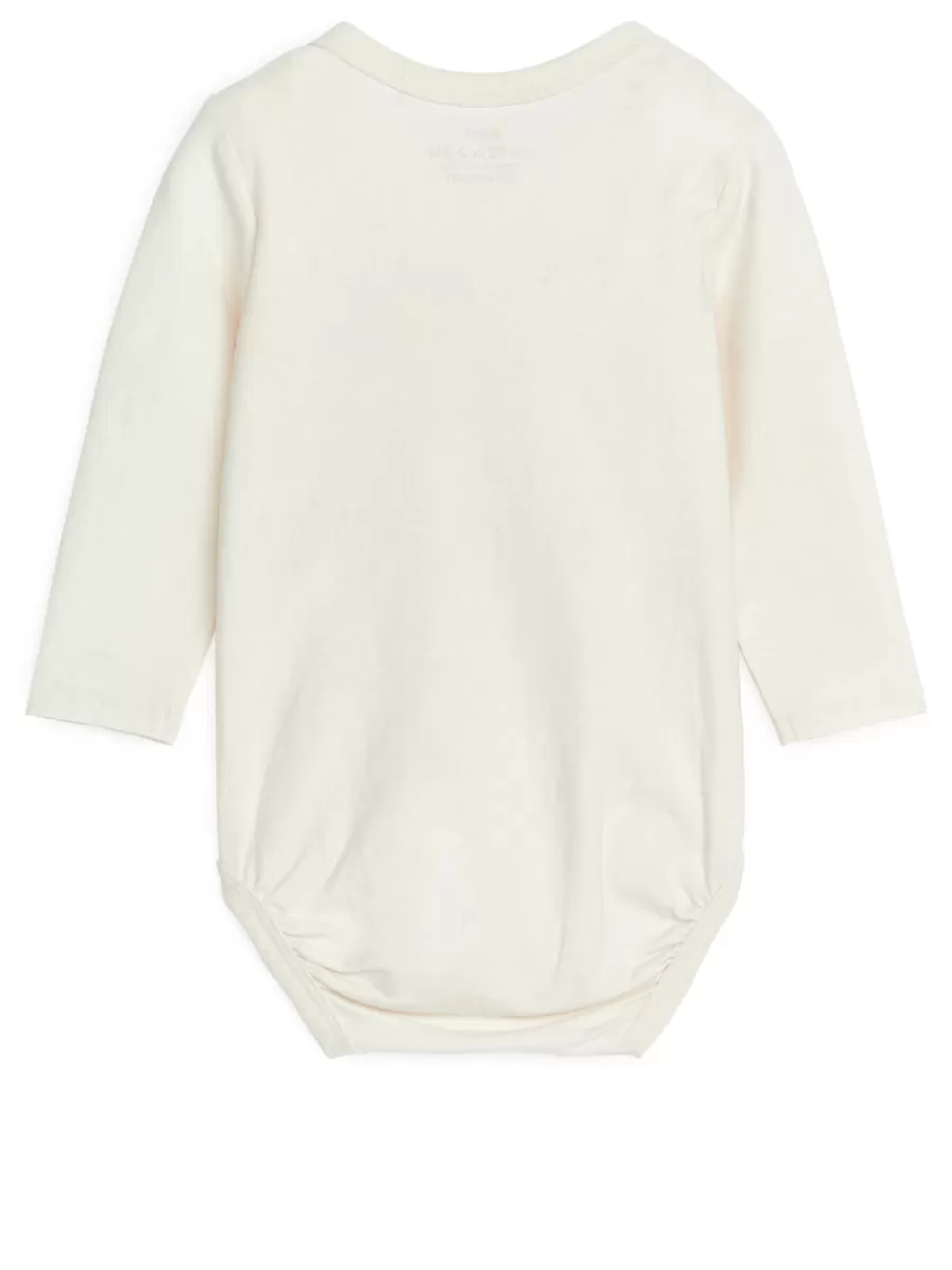 Sale ARKET Newborn Soft Cotton Bodysuit White