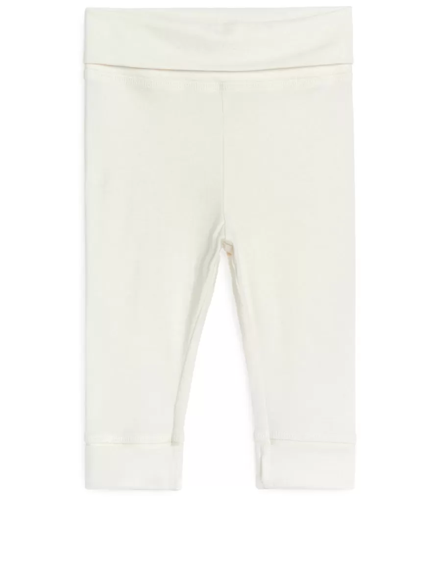 Outlet ARKET Newborn Soft Cotton Leggings White