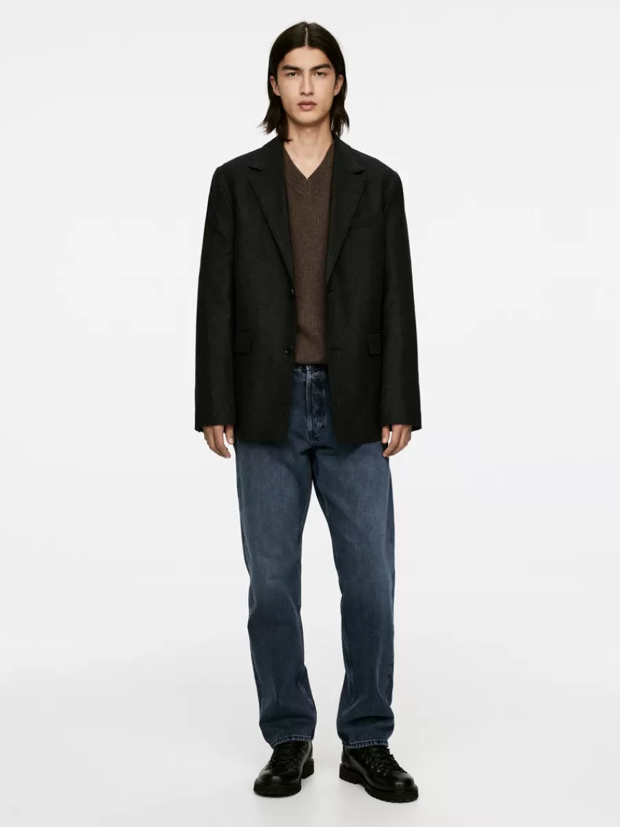 Clearance ARKET OCEAN Loose Straight Jeans Dark Blue