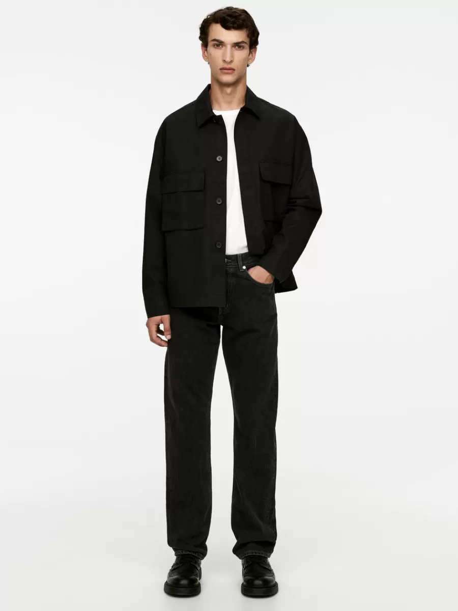 Hot ARKET OCEAN Loose Straight Jeans Black