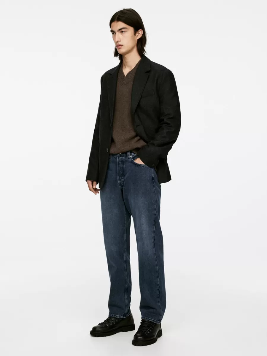 Clearance ARKET OCEAN Loose Straight Jeans Dark Blue