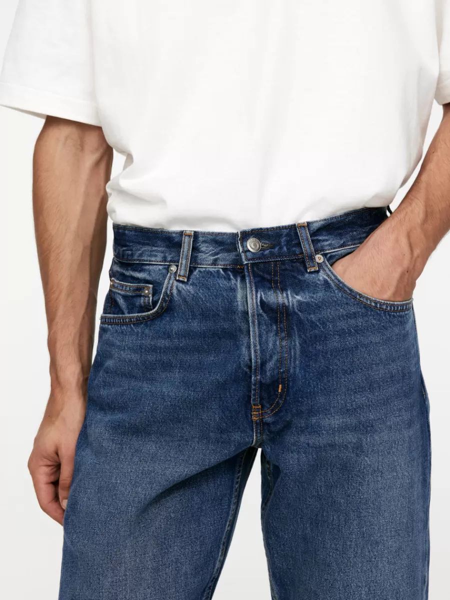 Discount ARKET OCEAN Loose Straight Jeans Blue