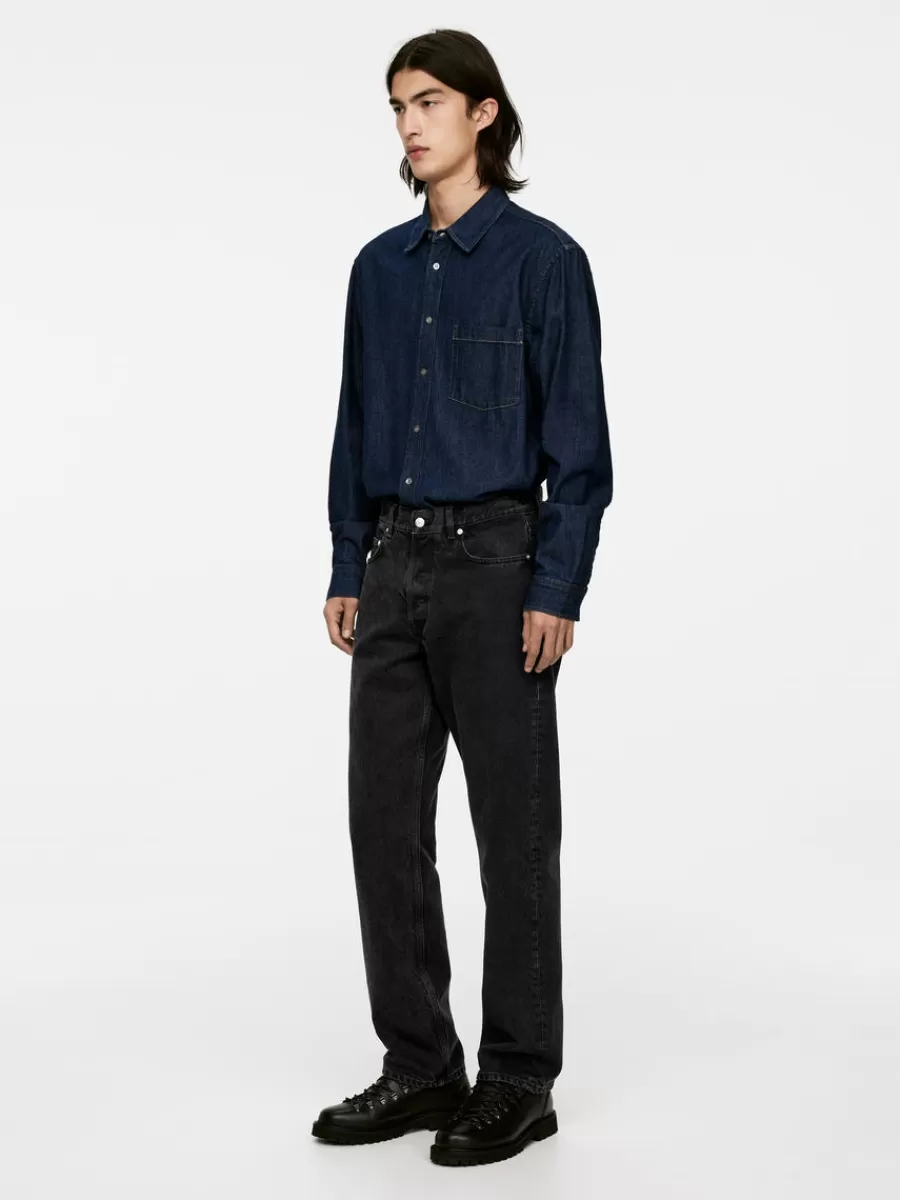 New ARKET OCEAN Loose Straight Jeans Black