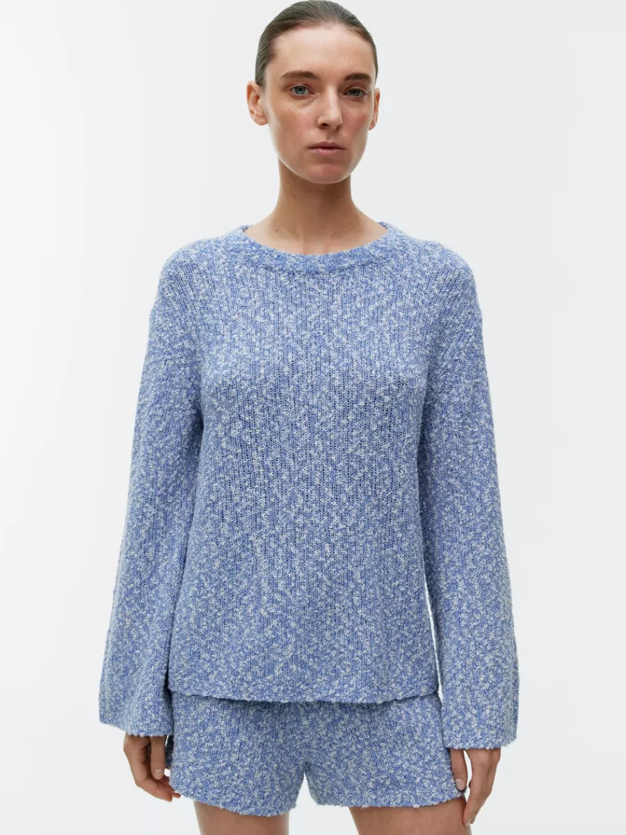 Store ARKET Open-Knit Jumper Blue Melange
