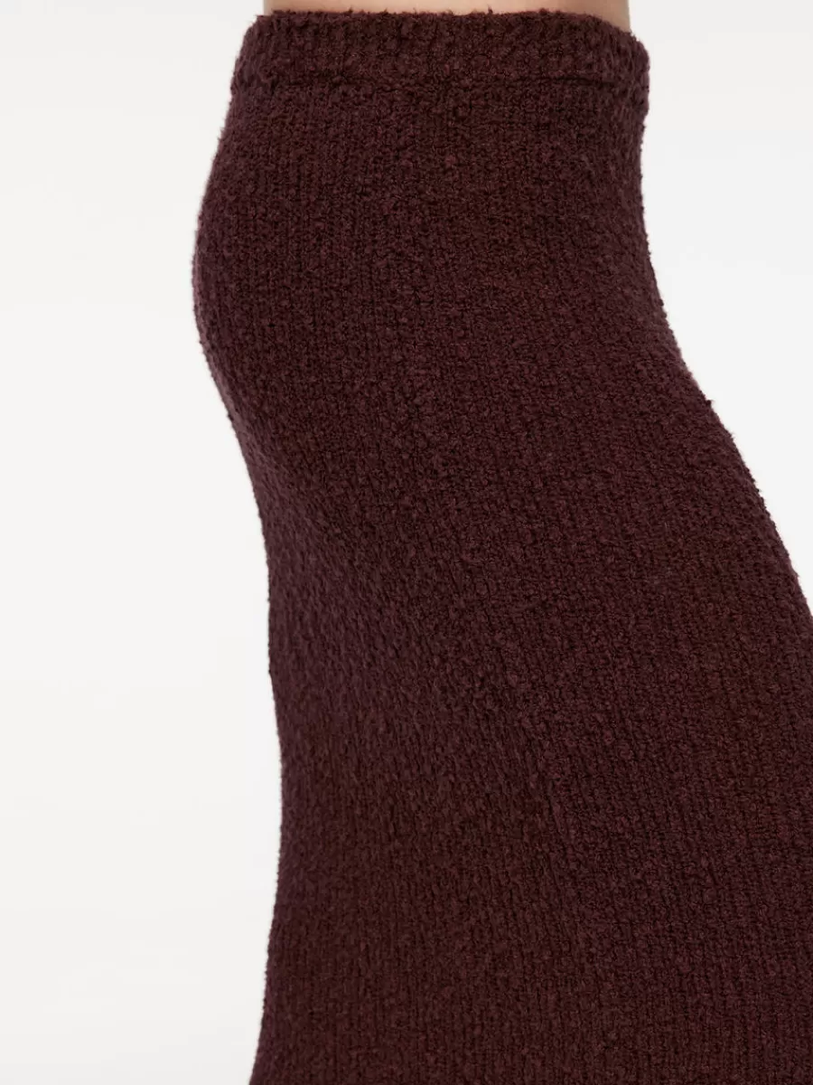 Hot ARKET Open-Knit Skirt Burgundy