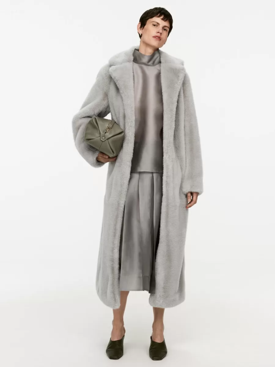 Best ARKET Organza Silk Skirt Grey