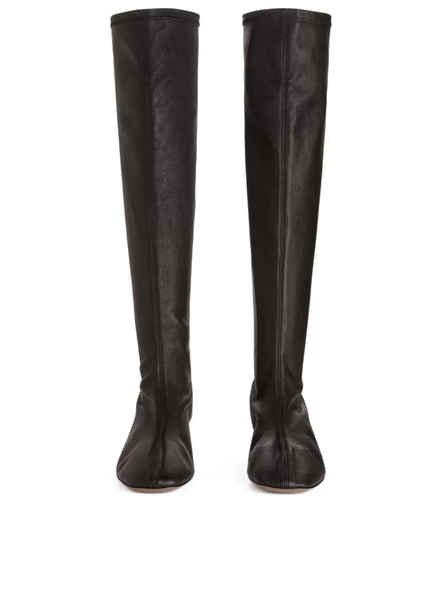 Cheap ARKET Over Knee Boots Dark Brown