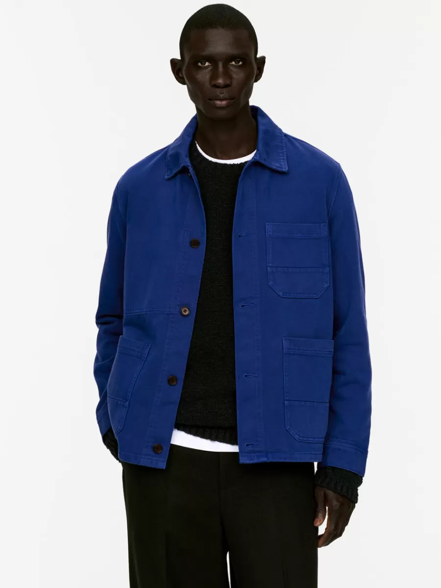 Hot ARKET Overdyed Twill Overshirt Bright Blue