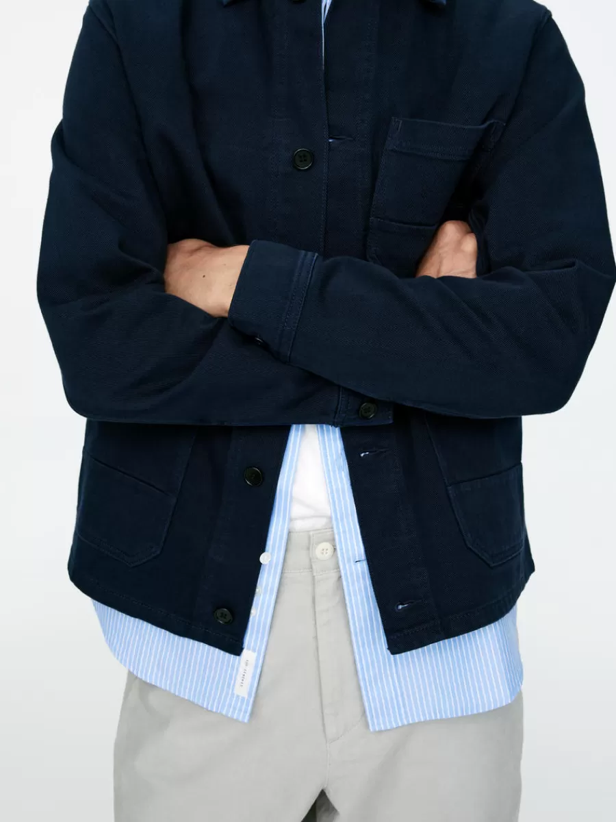Flash Sale ARKET Overdyed Twill Overshirt Dark Blue