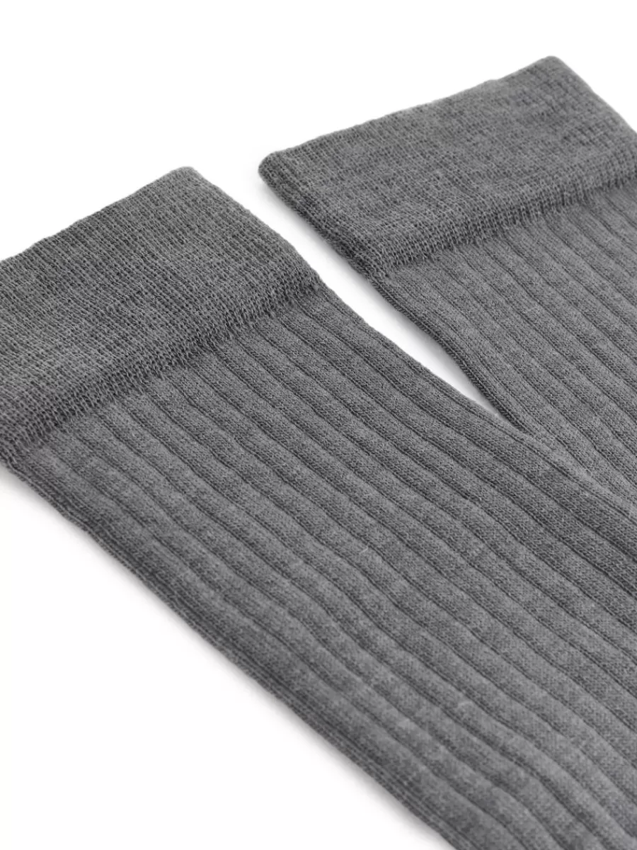 Sale ARKET Overknee Wool Socks Grey