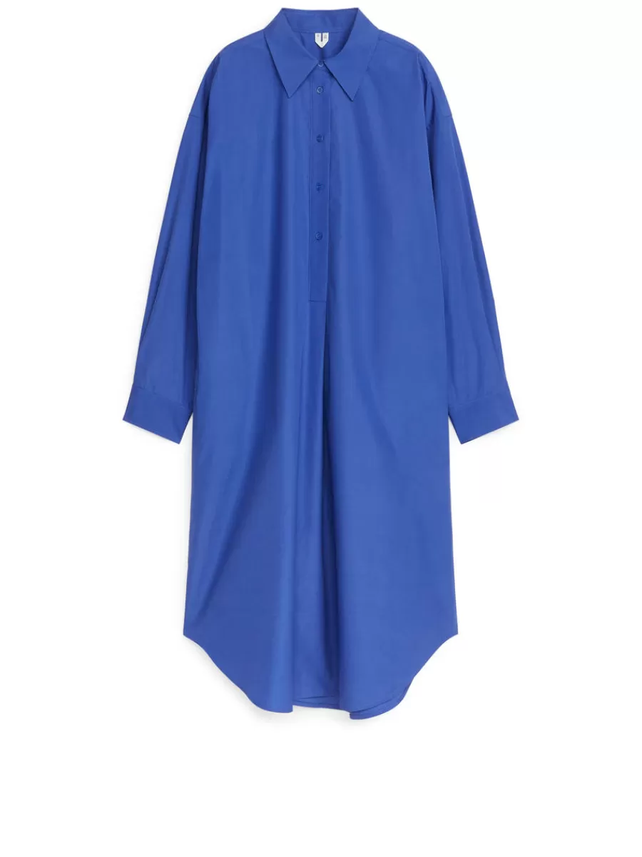 Discount ARKET Oversize Shirt Dress Blue