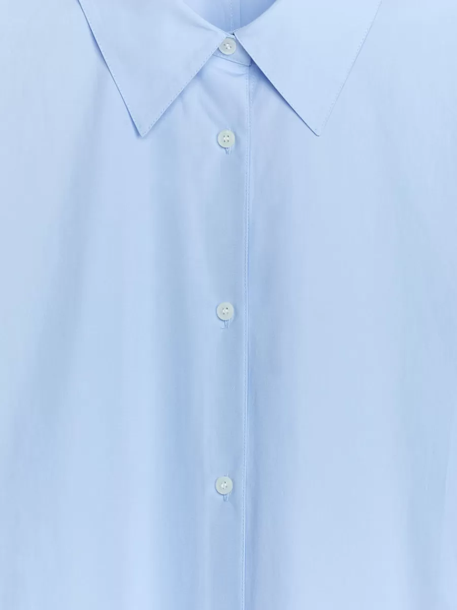 Cheap ARKET Oversized Shirt Dress Light Blue