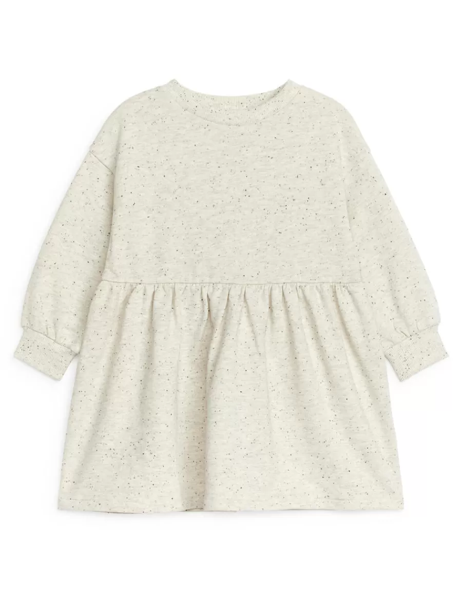 Sale ARKET Oversized Sweatshirt Dress Off White/Neps