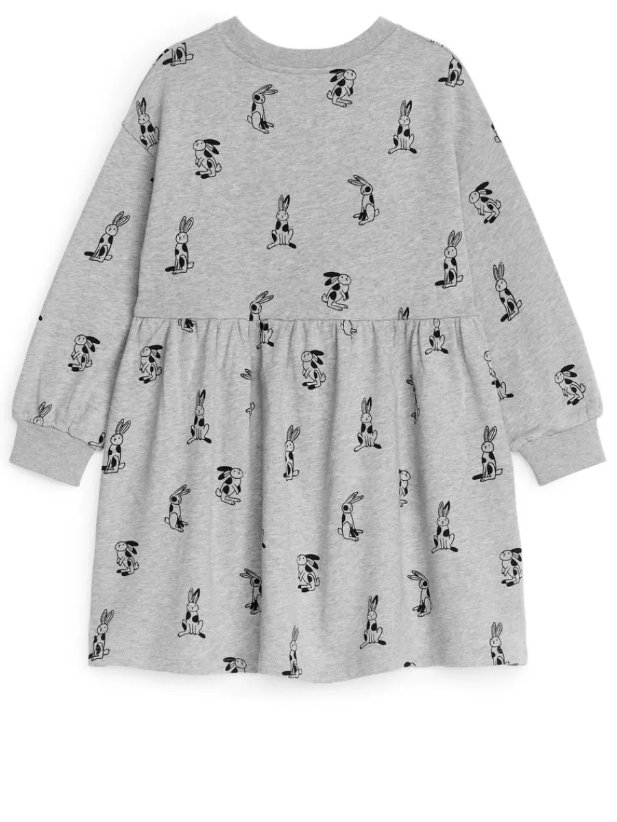New ARKET Oversized Sweatshirt Dress Grey/Rabbit