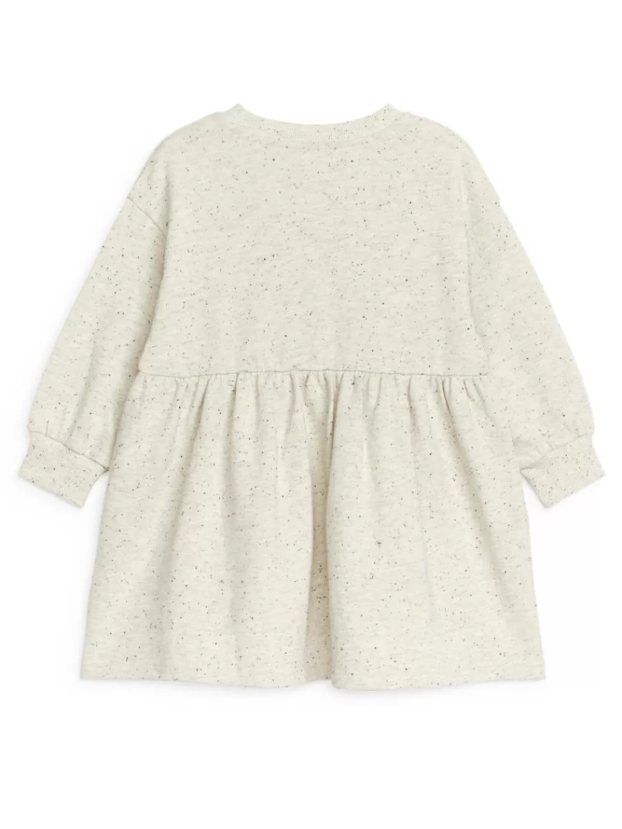 Sale ARKET Oversized Sweatshirt Dress Off White/Neps