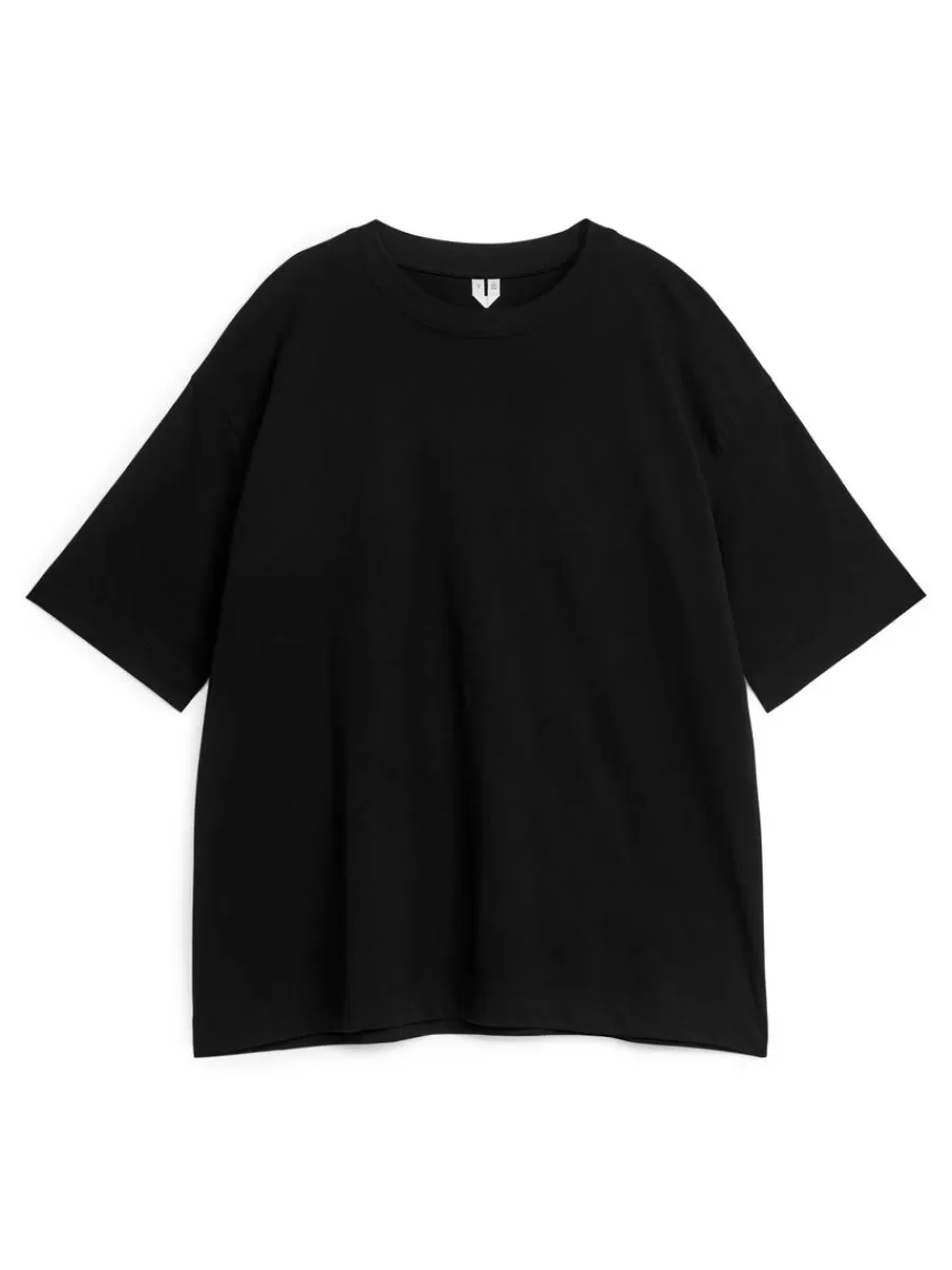 Cheap ARKET Oversized T-Shirt Black