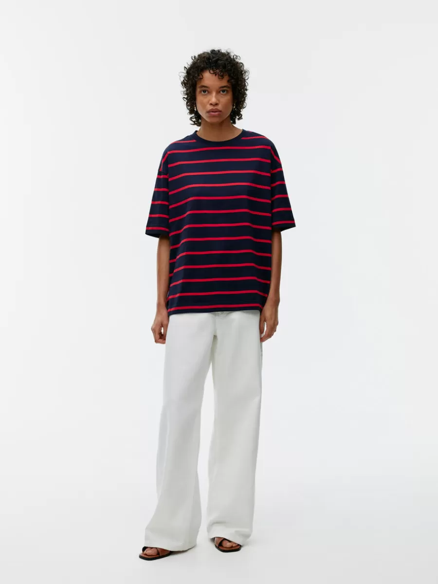 Flash Sale ARKET Oversized T-Shirt Red/Dark Blue