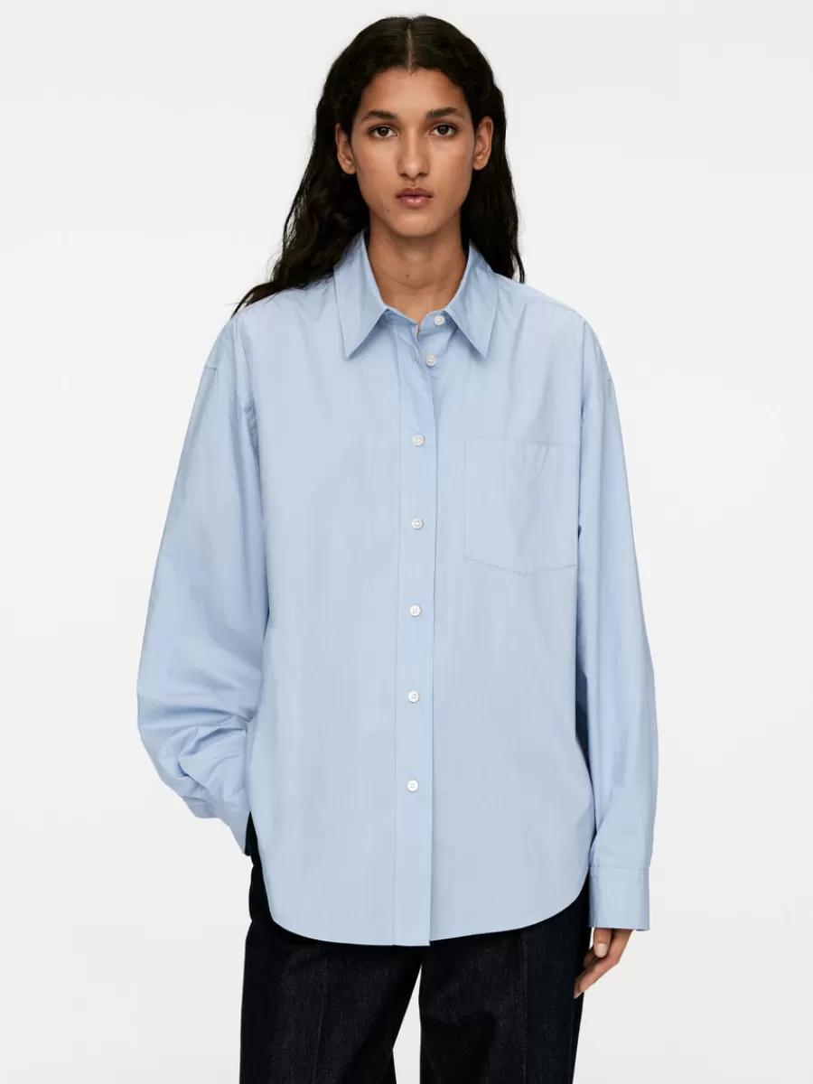 Flash Sale ARKET Oversized-Fit Poplin Shirt Blue