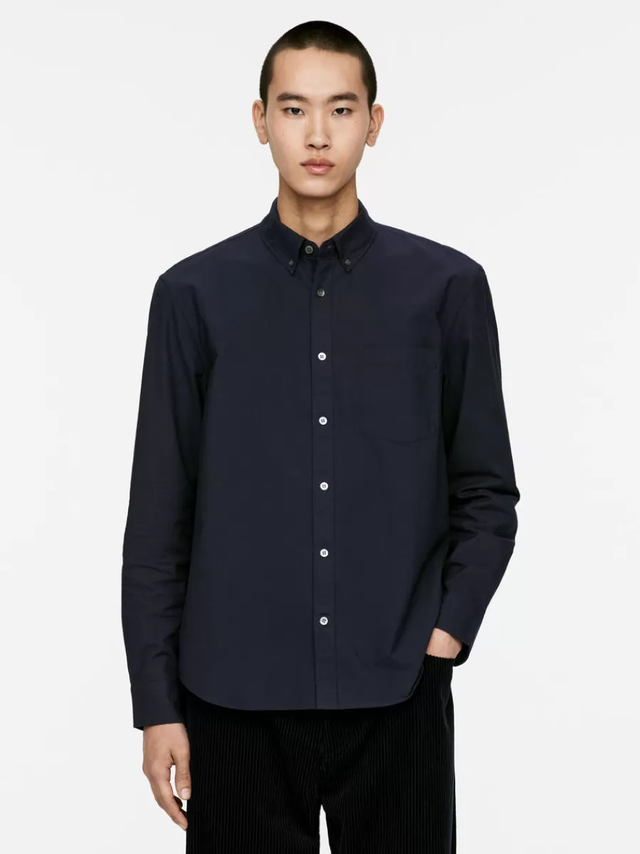Cheap ARKET Oxford Shirt Dark Blue