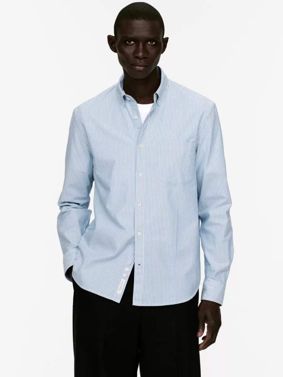 Hot ARKET Oxford Shirt Blue/Striped