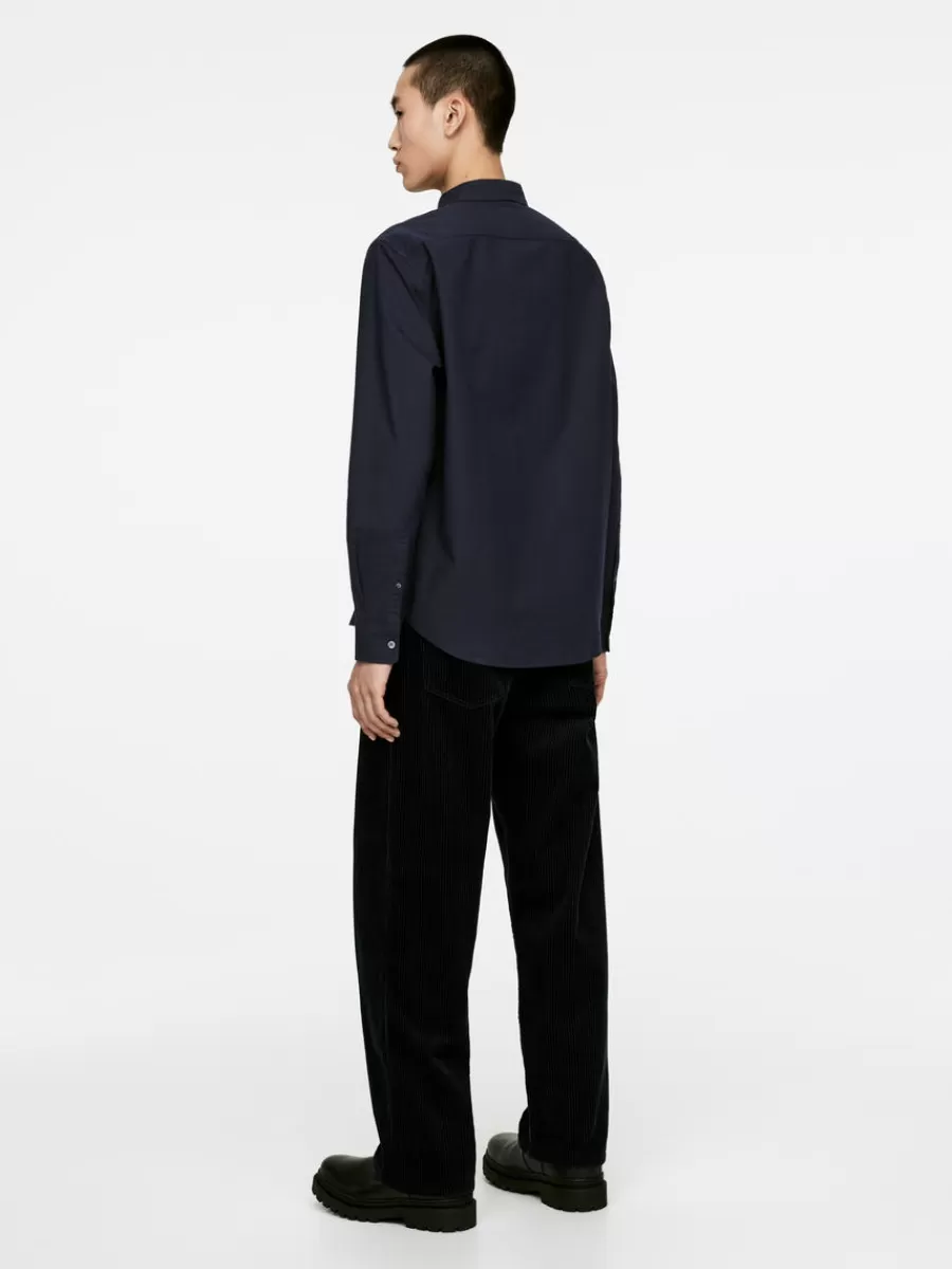 Cheap ARKET Oxford Shirt Dark Blue