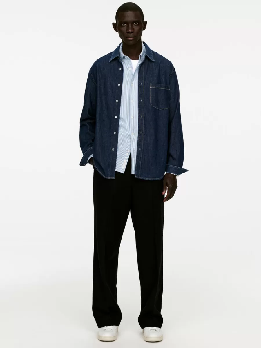 Hot ARKET Oxford Shirt Blue/Striped
