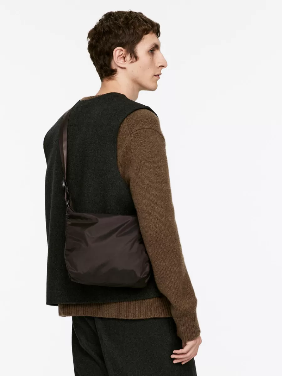 Shop ARKET Packable Small Messenger Bag Brown