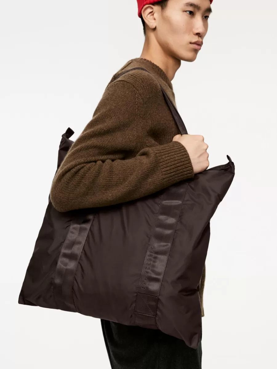 Best ARKET Packable Tote Dark Brown