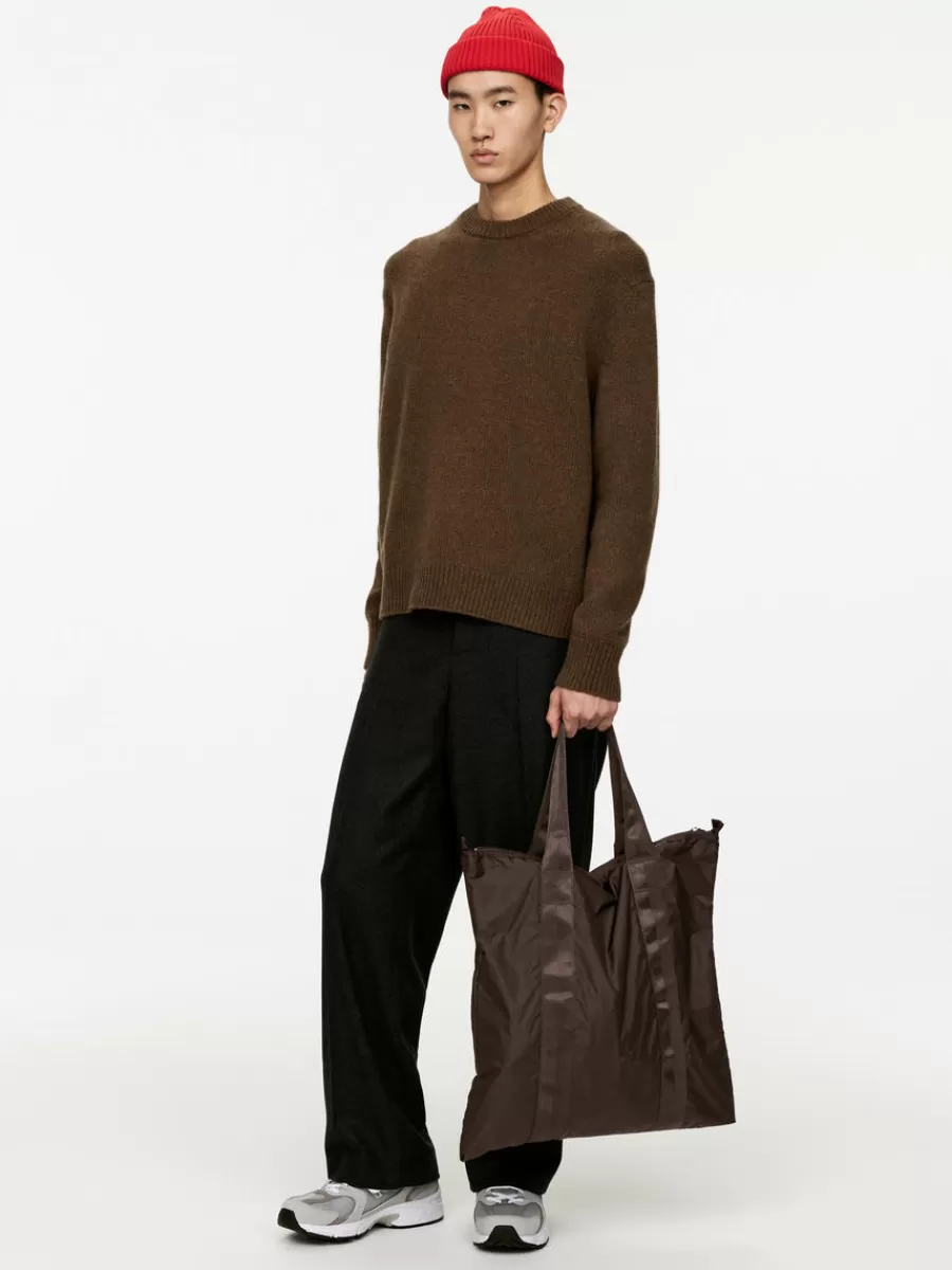Best ARKET Packable Tote Dark Brown