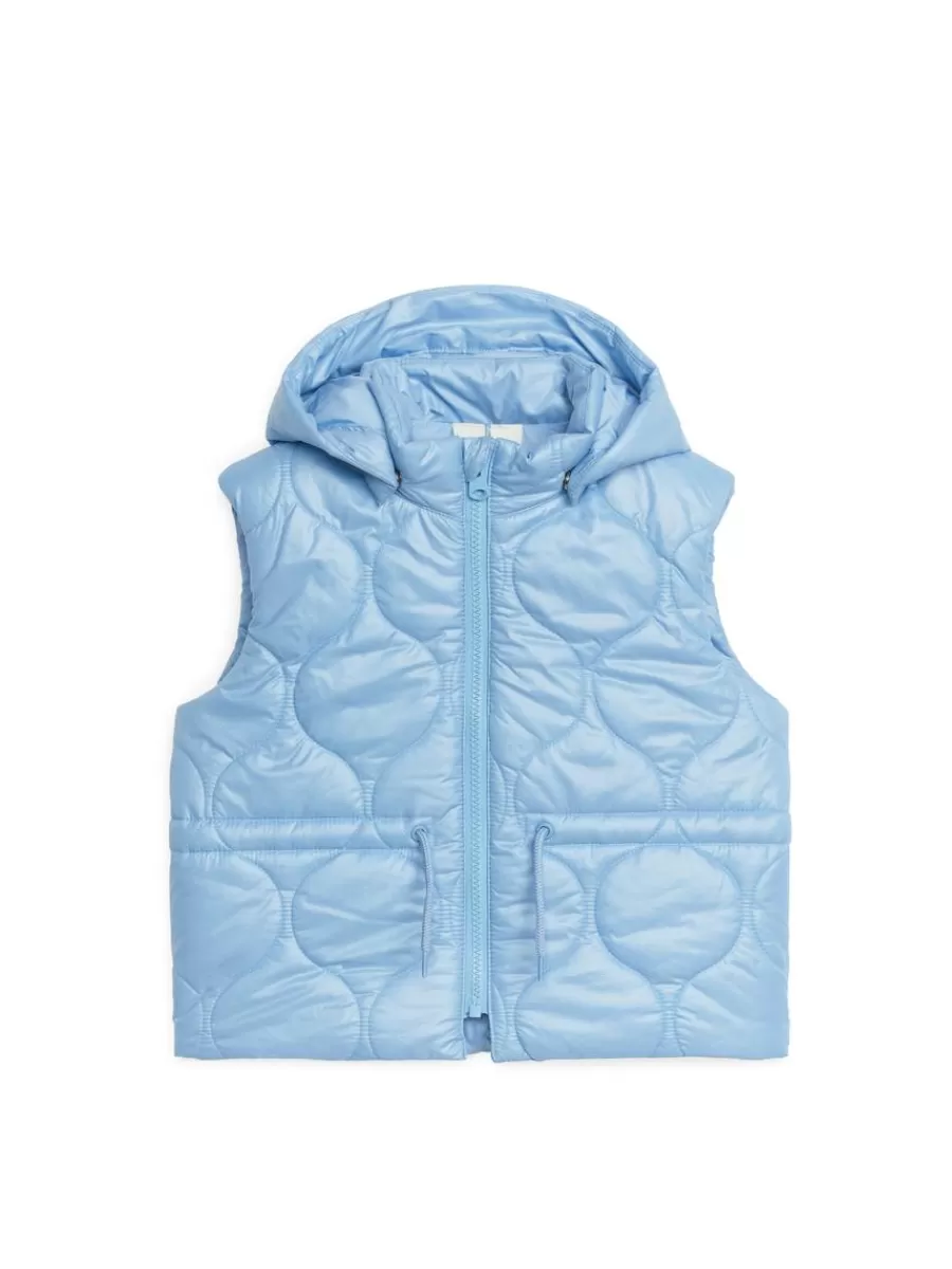 Discount ARKET Padded Vest Light Blue