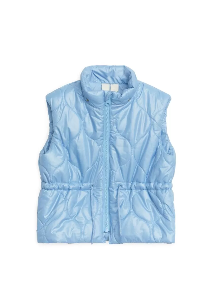 Discount ARKET Padded Vest Light Blue