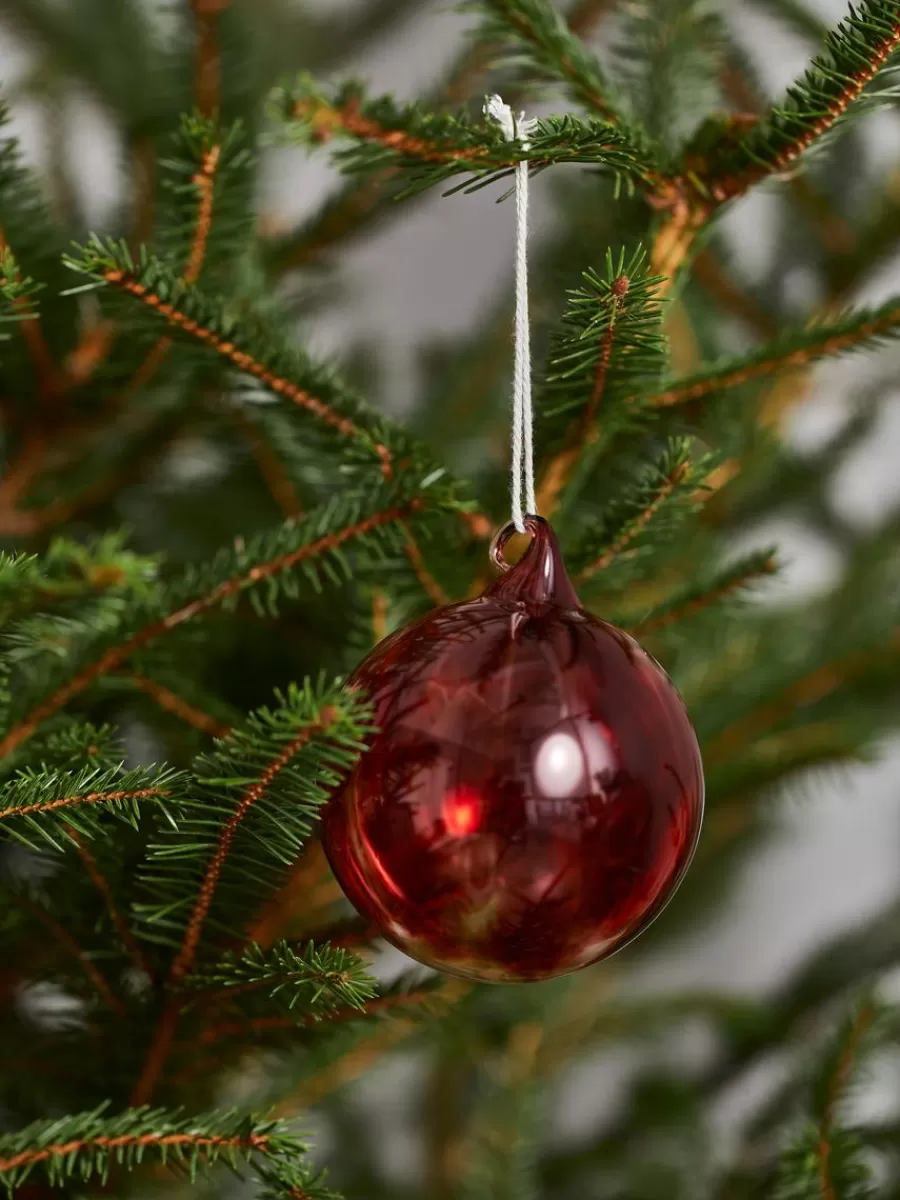 Cheap ARKET Painted Glass Baubles Set Of 2 Red