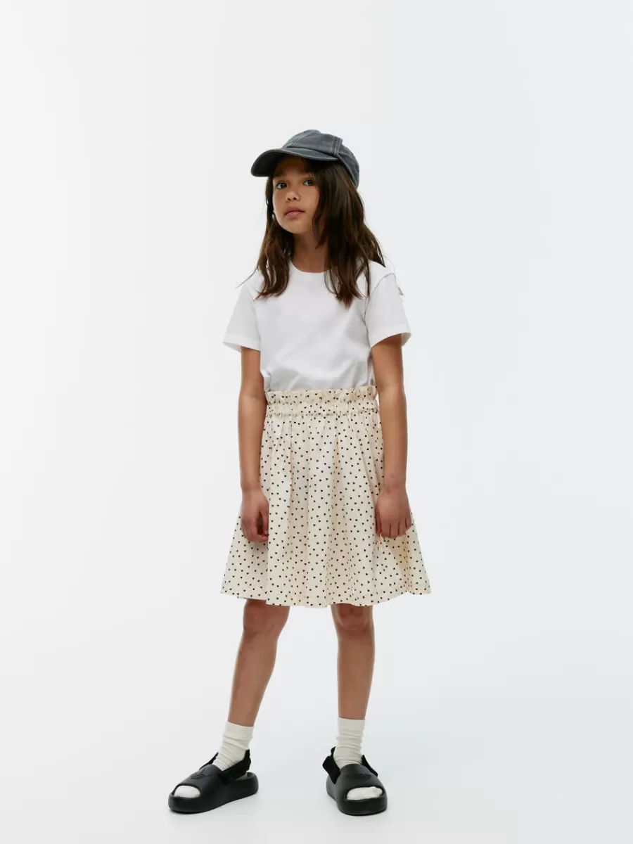 Best ARKET Paperbag Skirt Off White/Black