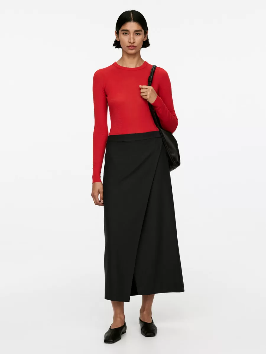 Best Sale ARKET Pencil Wrap Skirt Black