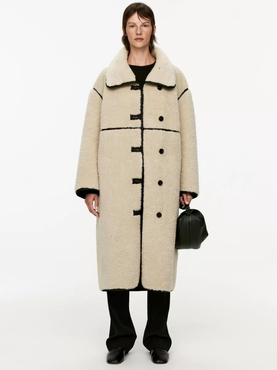 Cheap ARKET Pile Coat Beige