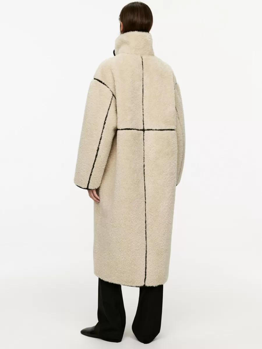 Cheap ARKET Pile Coat Beige