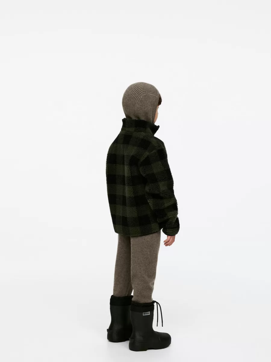Shop ARKET Pile Jacket Khaki Green