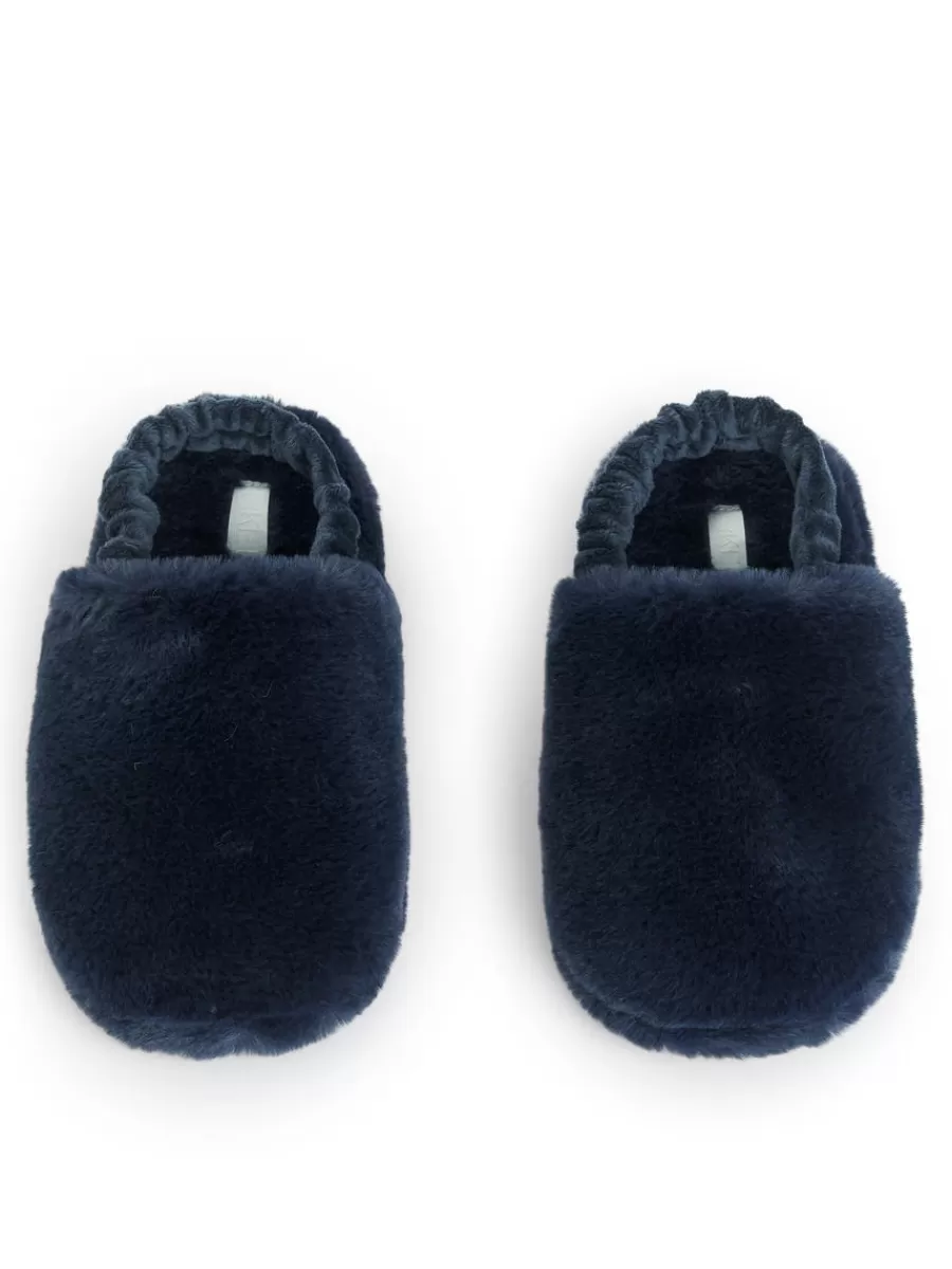 Cheap ARKET Pile Slippers Dark Blue