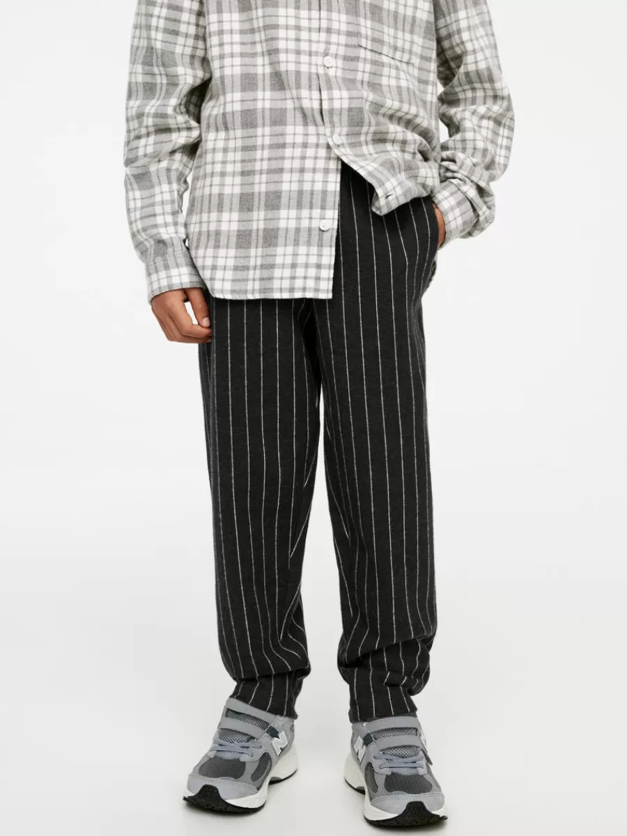 Clearance ARKET Pinstripe Cotton Sweatpants Off Black