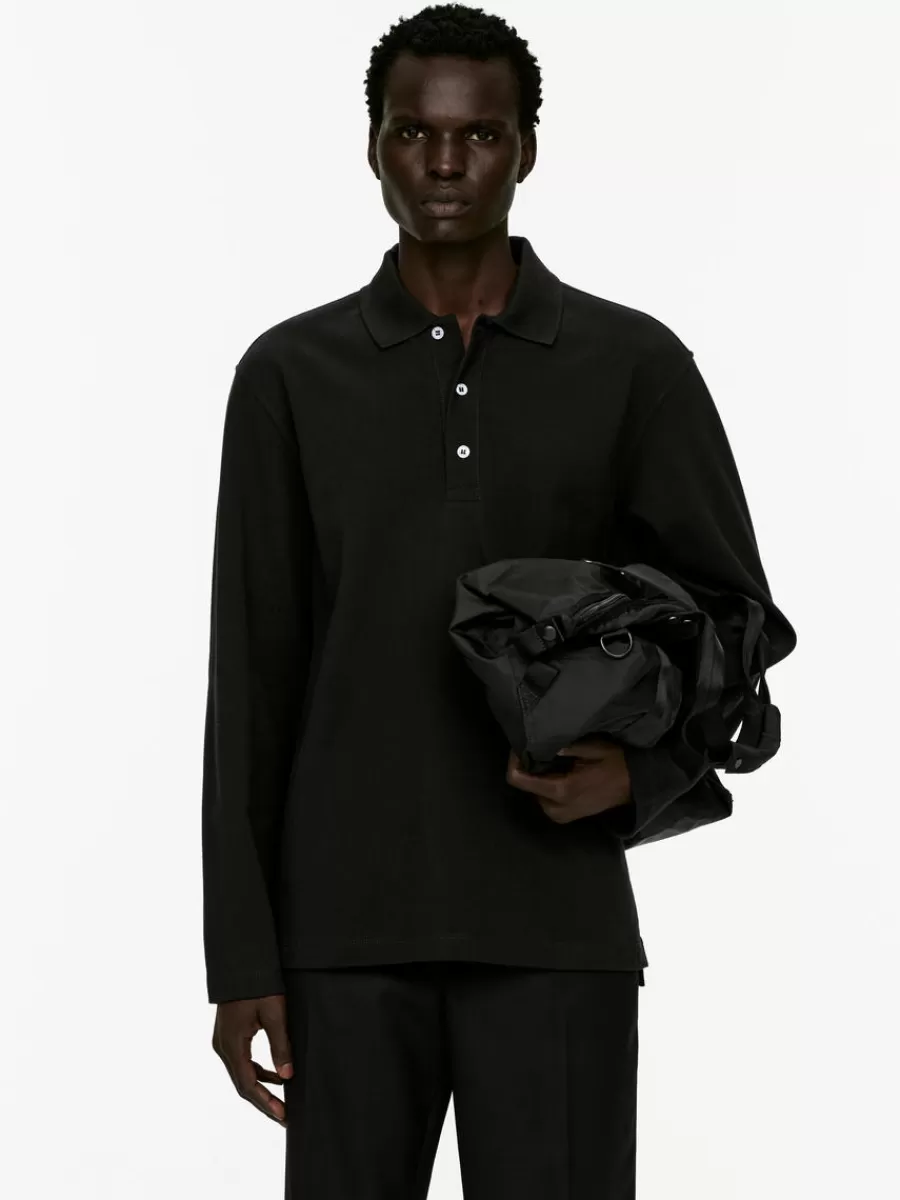 Best ARKET Piqué Polo Shirt Black