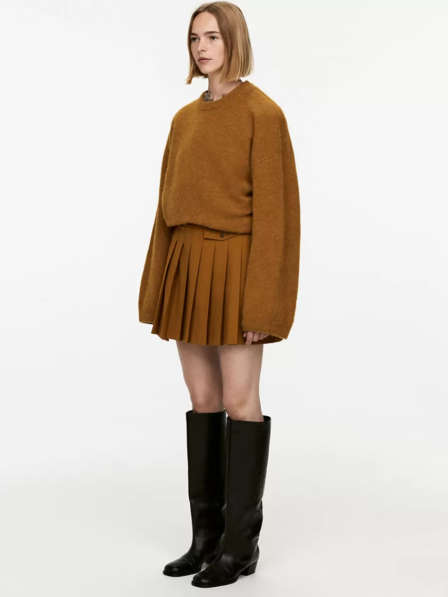 Flash Sale ARKET Pleated Skirt Dark Yellow